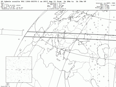 Покрытия звезд астероидами. 08 Сентябрь 2017 10:38