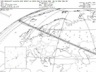 Покрытия звезд астероидами. 14 Февраль 2018 11:00 Покрытия звезд астероидами. 14 Февраль 2018 11:00