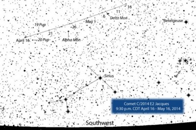 Комета Jacques быстро становится ярче 20 Апрель 2014 21:48 второе