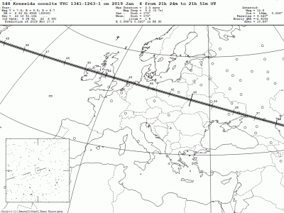 Покрытия звезд астероидами. 02 Январь 2019 14:37 пятое Покрытия звезд астероидами. 02 Январь 2019 14:37 пятое