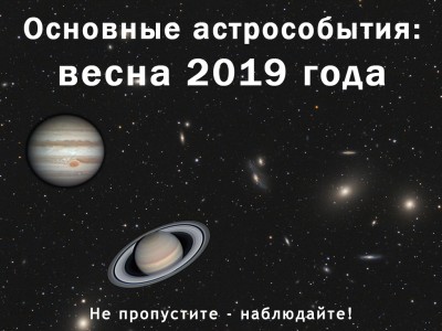 Основные астрособытия весны 2019 года 10 Март 2019 19:43 Основные астрособытия весны 2019 года 10 Март 2019 19:43