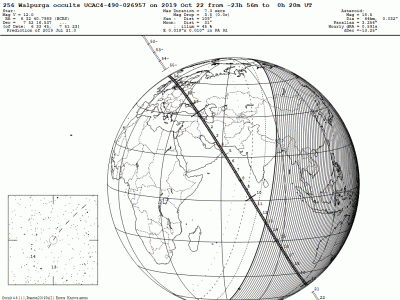 Покрытия звезд астероидами. 21 Октябрь 2019 15:45 второе Покрытия звезд астероидами. 21 Октябрь 2019 15:45 второе