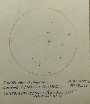 2017 T2 (PANSTARRS) 17 Февраль 2020 23:04