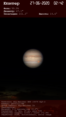 Фото Юпитера 01 Июль 2020 09:54