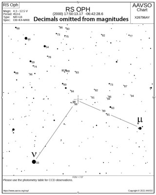 Очередная вспышка RS Oph 10 Август 2021 12:32 первое Очередная вспышка RS Oph 10 Август 2021 12:32 первое