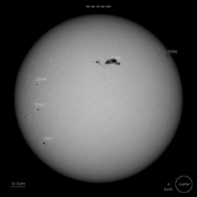 Наблюдения  Солнца 25 Февраль 2024 17:40 второе