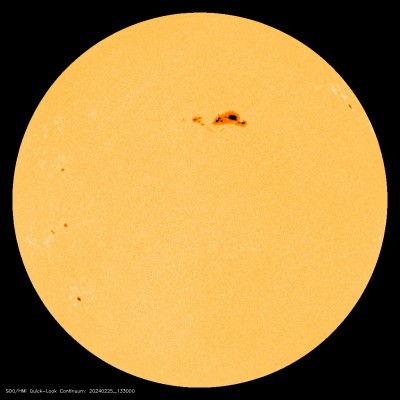Наблюдения  Солнца 25 Февраль 2024 17:40 первое
