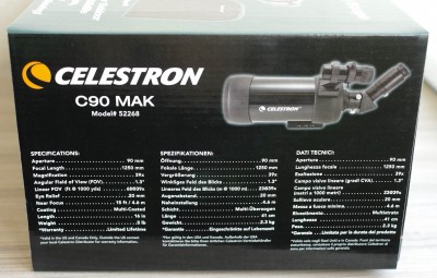 Потребительский обзор подзорной трубы Celestron C90 Mak 27 Октябрь 2014 21:22 восьмое