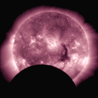 Затмение Солнца с орбиты. 13 Август 2013 09:13