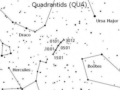 Метеорный поток Квадрантиды 01 Январь 2015 20:19
