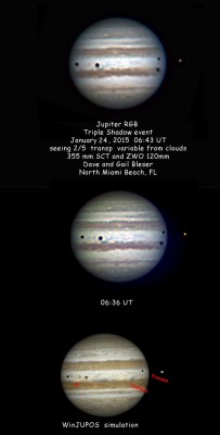 Наблюдение явлений в системе спутников Юпитера 29 Январь 2015 15:20