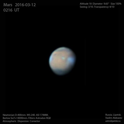 Готовимся наблюдать Марс в 2016 году в противостоянии! 12 Март 2016 20:40