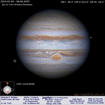 Наблюдения Юпитера 09 Январь 2014 20:08