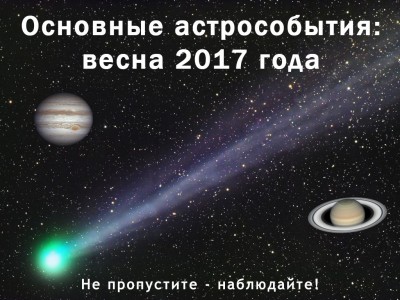 Основные астрособытия весны 2017 года 28 Февраль 2017 09:57