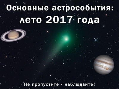 Основные астрособытия лета 2017 года 01 Июнь 2017 08:17